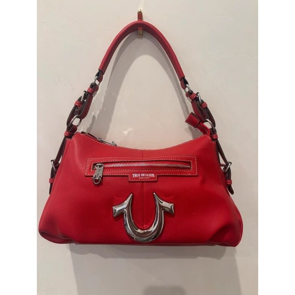 True religion red colour bag